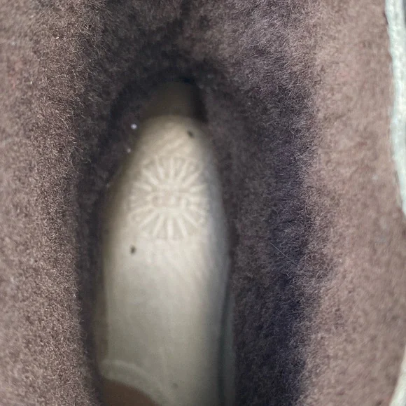 UGG Men's Dark Brown Leather Boots - Picture 9 of 9